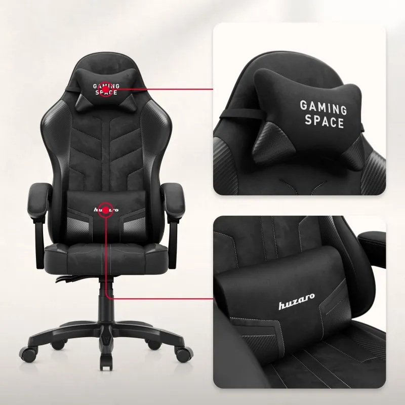 Force 2.7 Nero Carbon Sedia Gaming in Velluto 4