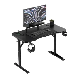 Scrivania gaming Leader 5.1 con Ripiano Monitor Nero 115 cm