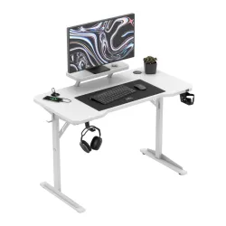 Scrivania Leader 5.1 con Ripiano Monitor Bianca 115 cm