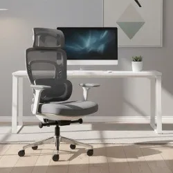 Visioner 6.1 Grigio Poltrona da ufficio con massaggio 3