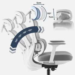 Visioner 6.1 Grigio Poltrona da ufficio con massaggio 4