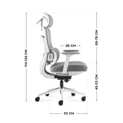 Visioner 6.1 Grigio Poltrona da ufficio con massaggio 8