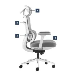 Visioner 6.1 Grigio Poltrona da ufficio con massaggio 15