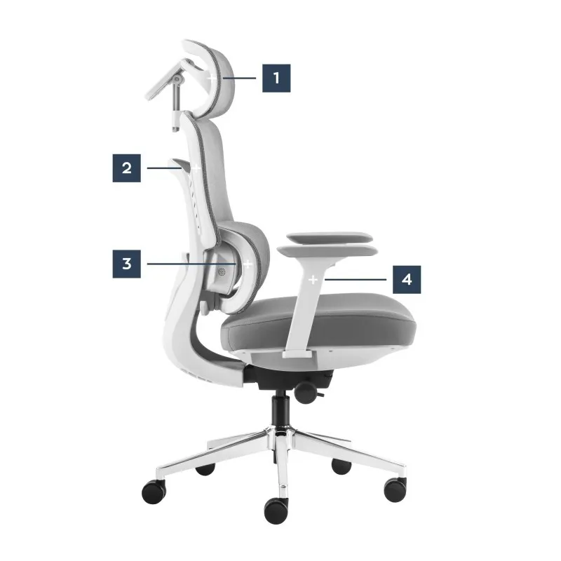 Visioner 6.1 Grigio Poltrona da ufficio con massaggio 15