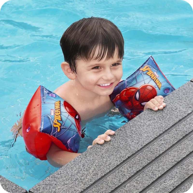 Braccioli Spiderman realizzati in materiale resistente per la sicurezza