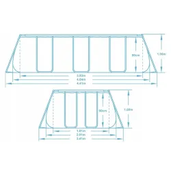 Piscina con telaio 404 x 201 x 100 cm, ideale per il relax all'aperto