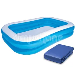 Piscina gonfiabile familiare 262 x 175 x 51 cm con copertura Bestway 54006, perfetta per l'estate