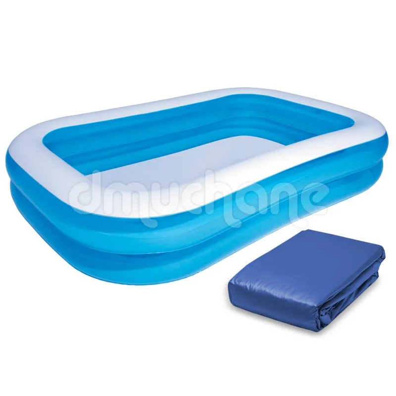 Piscina gonfiabile familiare 262 x 175 x 51 cm con copertura Bestway 54006, perfetta per l'estate