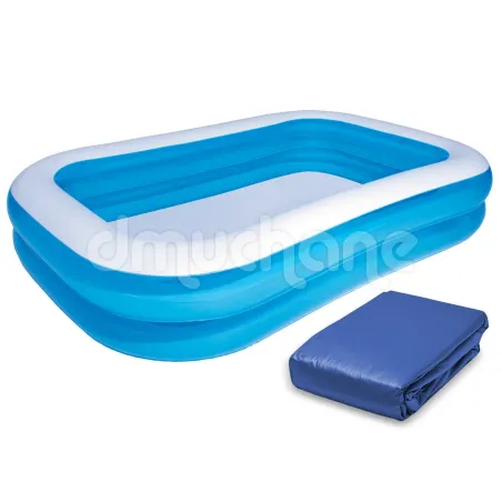 Piscina gonfiabile familiare 262 x 175 x 51 cm con copertura Bestway 54006, perfetta per l'estate