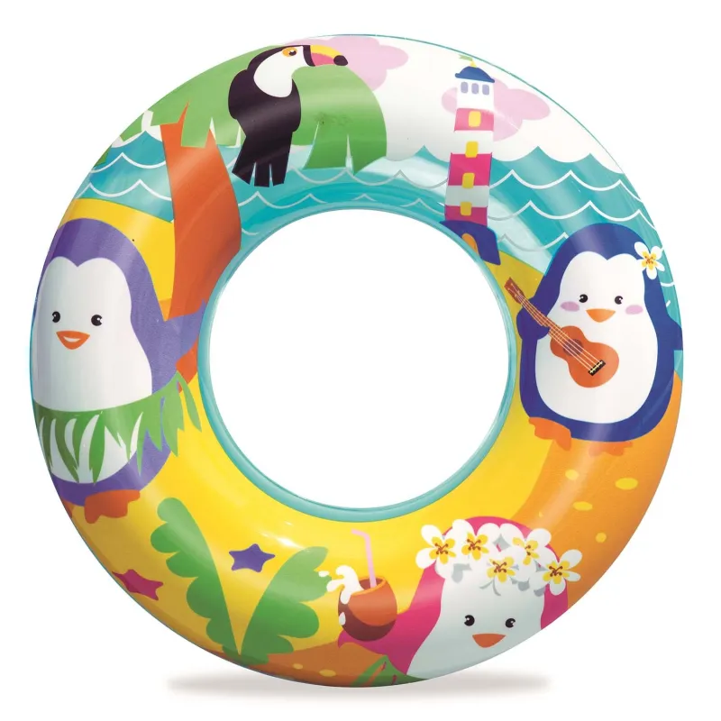 Ciambella gonfiabile, design pinguino, perfetta per il divertimento in acqua