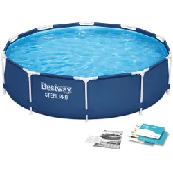 Piscina da giardino con struttura in acciaio 305 x 76 cm Bestway 56677