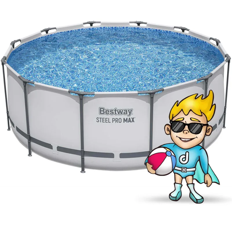 Piscina da giardino moderna con telaio 366 x 122 cm