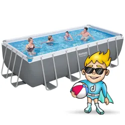 Grande piscina da giardino, 488 x 244 x 122 cm, 17in1 Bestway 56670