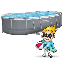 Piscina da giardino blu, 18-in-1 Bestway 56448, perfetta per uso esterno