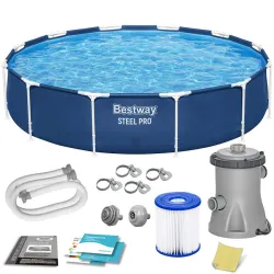 Bestway 56681 Piscina da giardino con struttura 366 x 76 cm 7 in 1