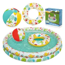 Piscina 3in1 per bambini 122 x 20 cm + Anello + Palla Bestway 51124
