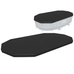 Bestway 58425 Copertura Piscina per Piscina Ovale con Struttura 427 x 250 x 100 cm
