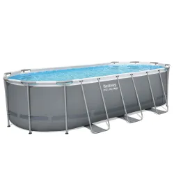 Piscina da giardino con struttura in acciaio 549 x 274 x 122 cm, perfetta per il relax all'aperto