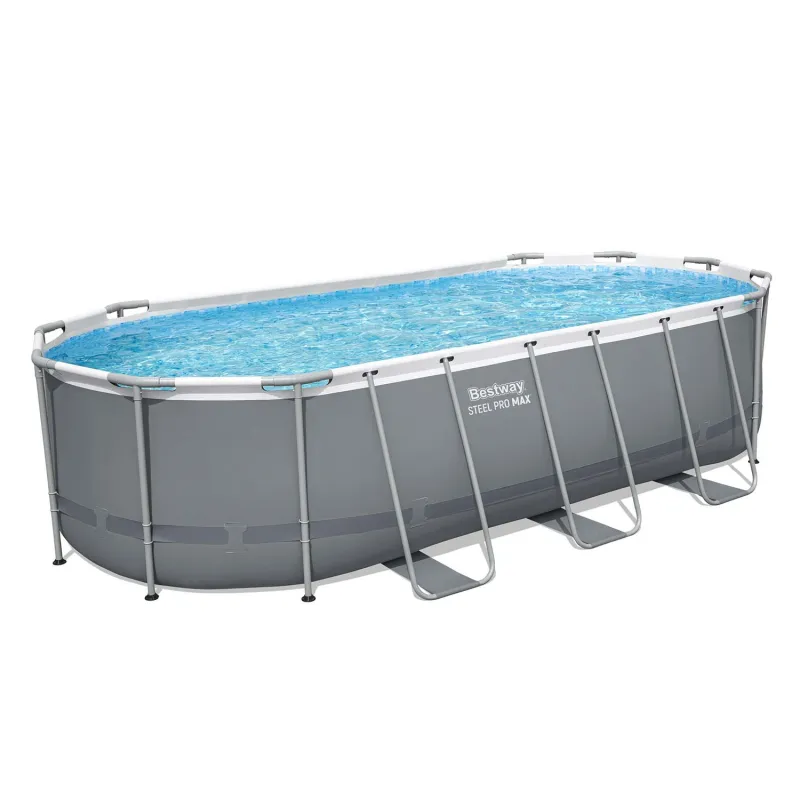 Piscina da giardino con struttura in acciaio 549 x 274 x 122 cm, ottima per bambini e adulti