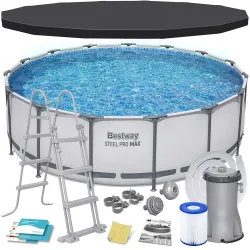 Bestway 56438 Piscina da Giardino con Struttura 457 x 122 cm 11in1