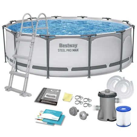 Piscina con struttura 366 x 100 cm, set 10in1 per il giardino