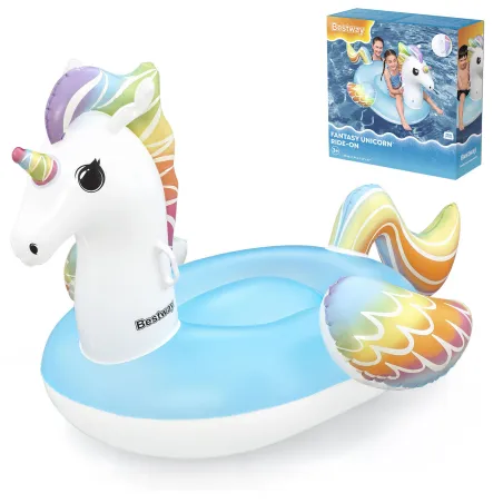 Unicorno gonfiabile 155 x 119 cm, giocattolo acquatico colorato