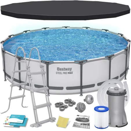 Piscina da giardino 457 x 107 cm con set 11 in 1 Bestway 56488 per il divertimento estivo