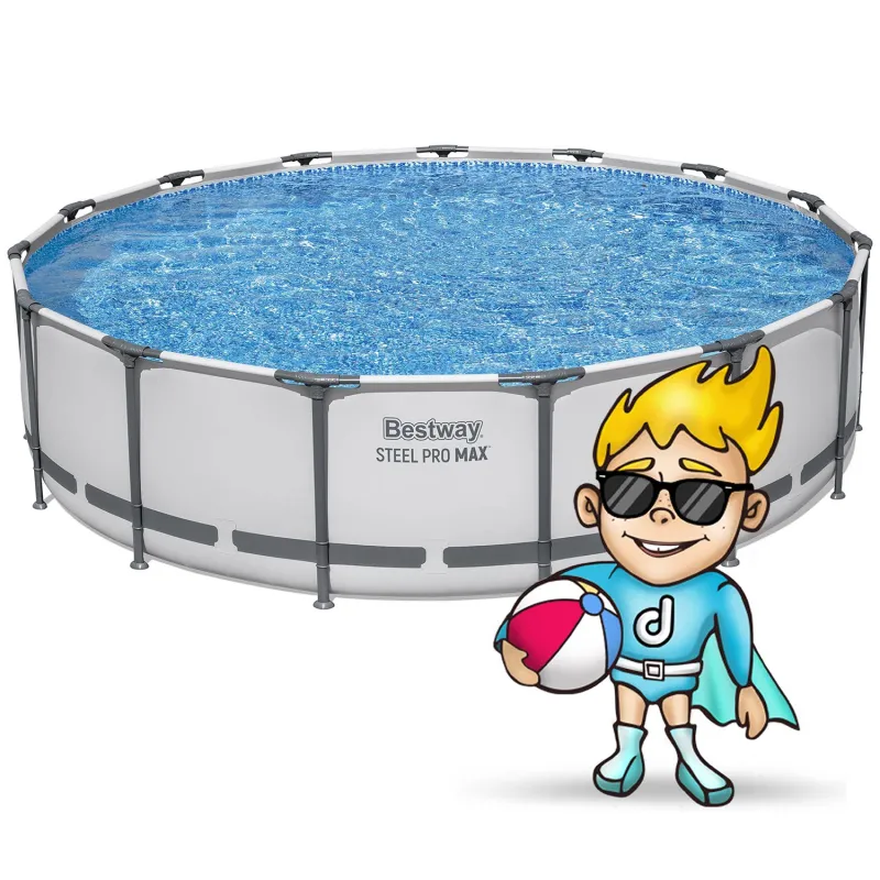 Piscina rotonda da giardino 457 cm, facile da montare Bestway 56488 per il divertimento estivo