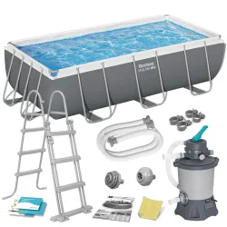 Bestway 404 x 201 x 100 cm piscina da giardino con telaio 10-in-1 56442