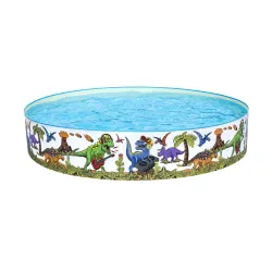 Piscina da Giardino Dinosauri 244x46cm, colorata e divertente per i bambini