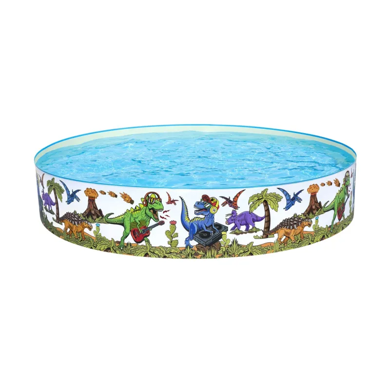 Piscina da Giardino Dinosauri 244x46cm, colorata e divertente per i bambini