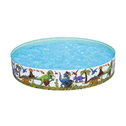 Piscina da Giardino Dinosauri 244x46cm, realizzata con materiali resistenti