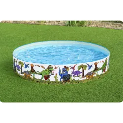 Piscina da Giardino Dinosauri 244x46cm, perfetta per i piccoli amanti dei dinosauri