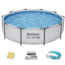 Piscina da giardino in acciaio 305 x 76 cm con set 4in1 Bestway 56406