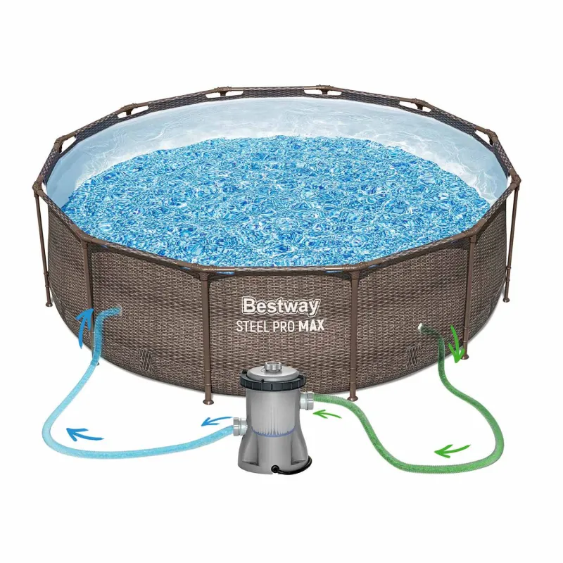 Piscina da Giardino 366 x 100 cm in PVC, resistente e perfetta per l'estate