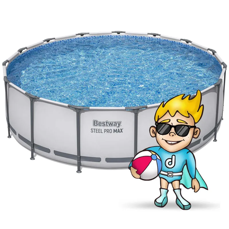 Piscina rotonda con telaio, spaziosa e comoda per attività estive all'aperto