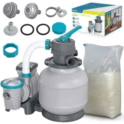 Pompa Sabbia 6056 l/h + 25kg Sabbia Bestway 58497