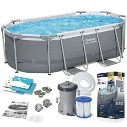 Piscina da giardino con struttura 305 x 200 x 84 cm 10-in-1 Bestway 5614A
