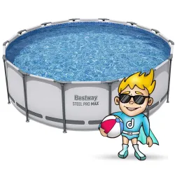 Base resistente per piscina da giardino 427 x 122 cm 12in1