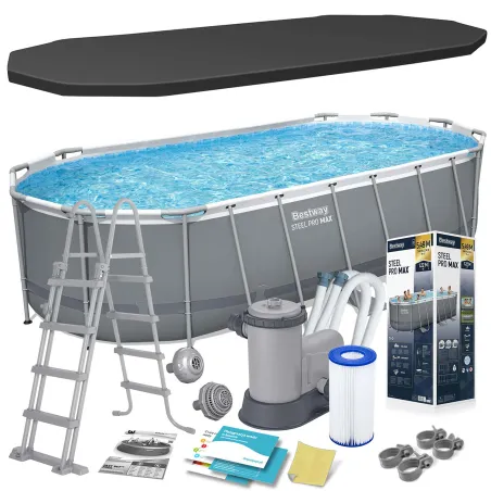 Piscina in Acciaio 549 x 274 x 122 cm 12in1, perfetta per il giardino