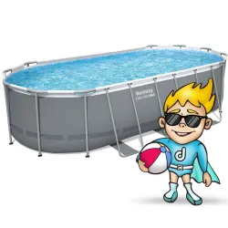 Piscina in Acciaio 549 x 274 x 122 cm 12in1, design elegante per il giardino