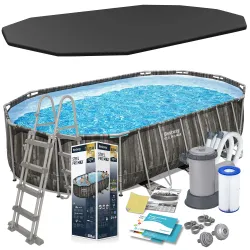 Piscina da giardino con struttura 610 x 366 x 122 cm 12in1 Bestway 5611R