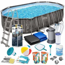 Piscina da giardino con telaio 610 x 366 x 122 cm 18in1 Bestway 5611R