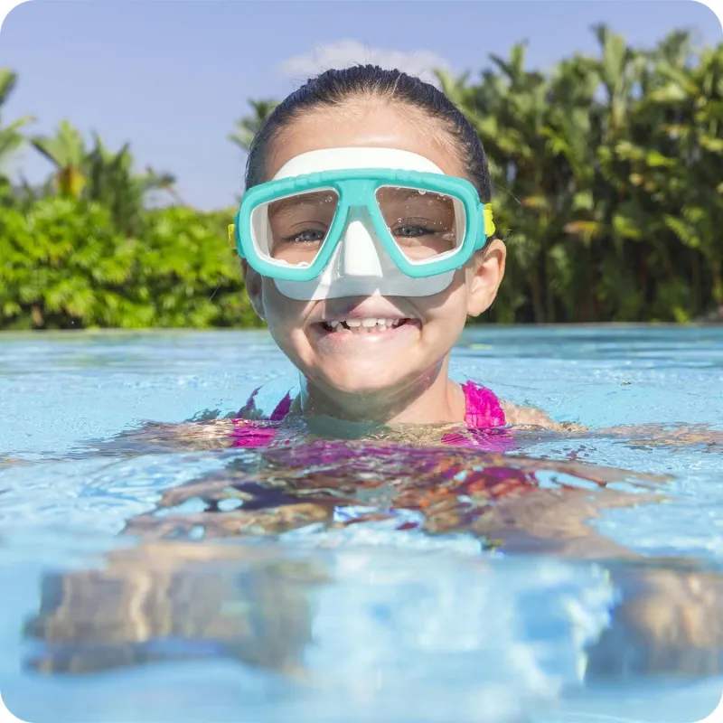 Maschera da nuoto turchese alla moda Bestway 22011 per bambini e adulti