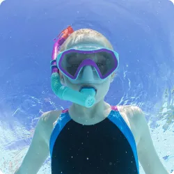 Set di immersione viola-turchese, ottimo per bambini e adulti