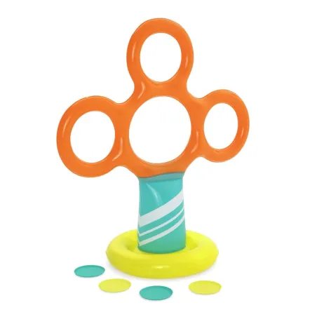 Bestway Supporto Frisbee con Cerchi per Bambini, giocattolo acquatico colorato per il divertimento all'aperto