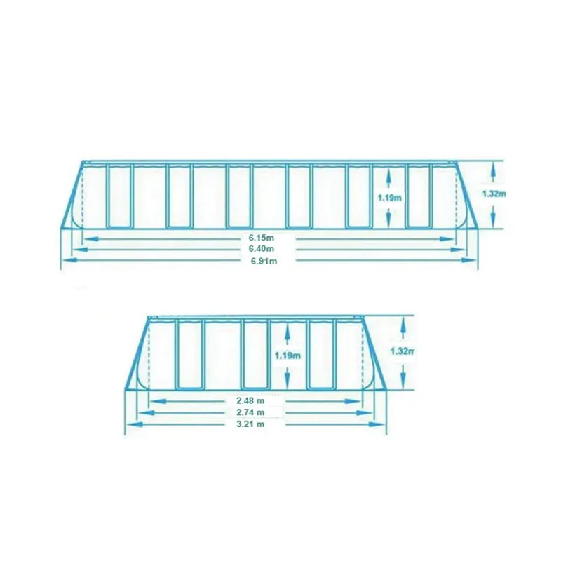 Ideale per rilassarsi in giardino, piscina con telaio 640 x 274 x 132 cm