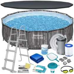 Bestway 5614Z piscina con struttura 427 x 107 cm, perfetta per il giardino