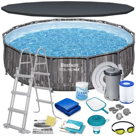 Bestway 5614Z piscina con struttura 427 x 107 cm, perfetta per il giardino
