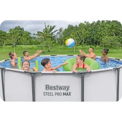 Piscina da giardino 396 x 122 cm in blu, perfetta per il divertimento estivo all'aperto